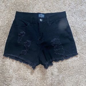 Black high waist shorts